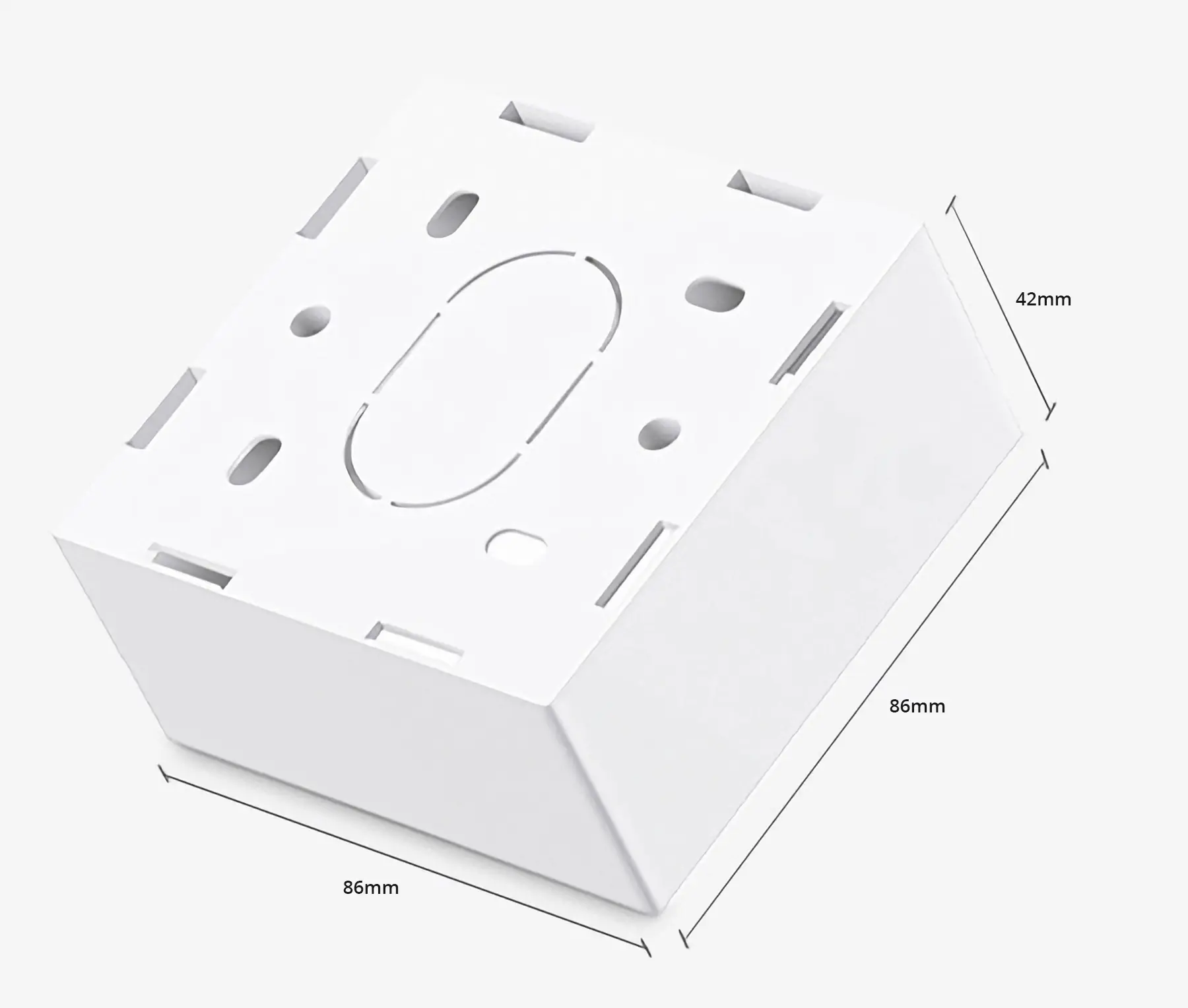 Single Gang Back Box, White, 86*86*45