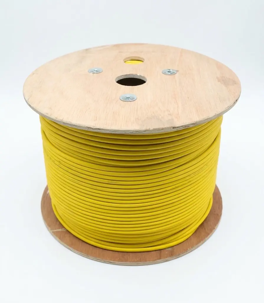 Cat7 Copper Bulk Cable, 1640ft (500m), 23AWG, Solid, 1000MHz, Shielded (S/FTP), LSZH CMR, with Reel (Yallow)