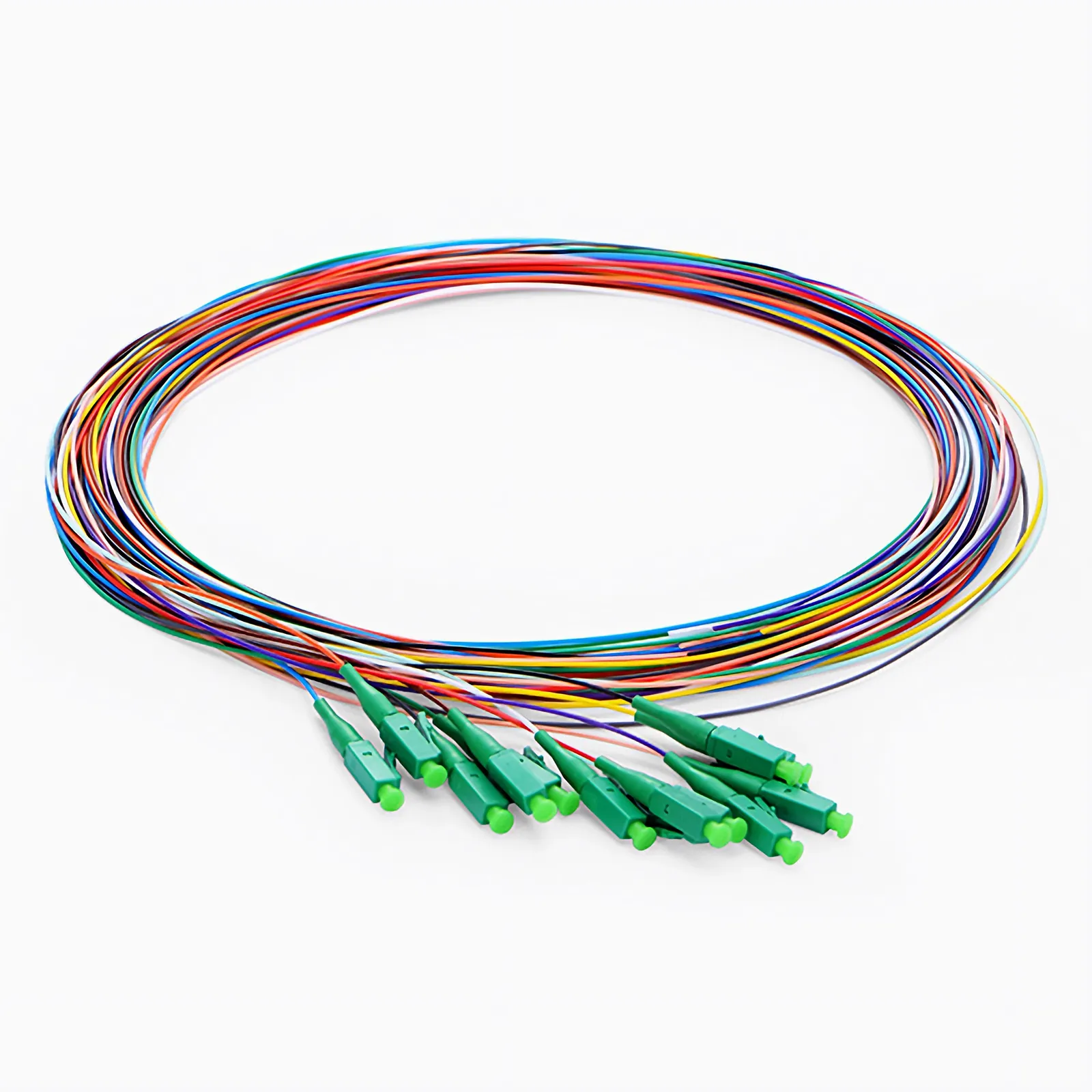 Basic Fiber Optic Pigtail Kit,12 Fibers, LSZH, 900 µm LC APC, Single-mode OS2, 2m