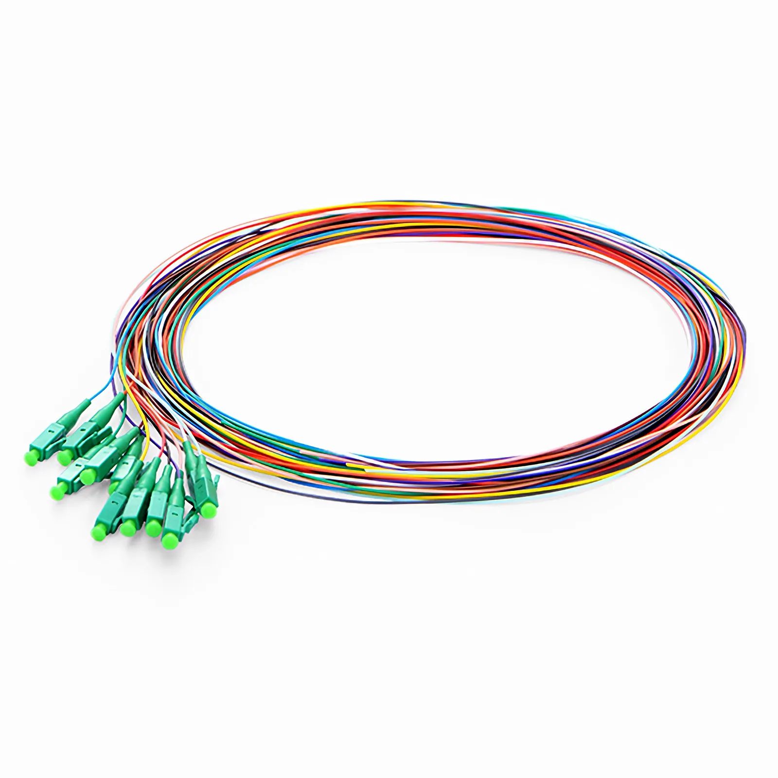 Basic Fiber Optic Pigtail Kit,12 Fibers, LSZH, 900 µm LC APC, Single-mode OS2, 2m