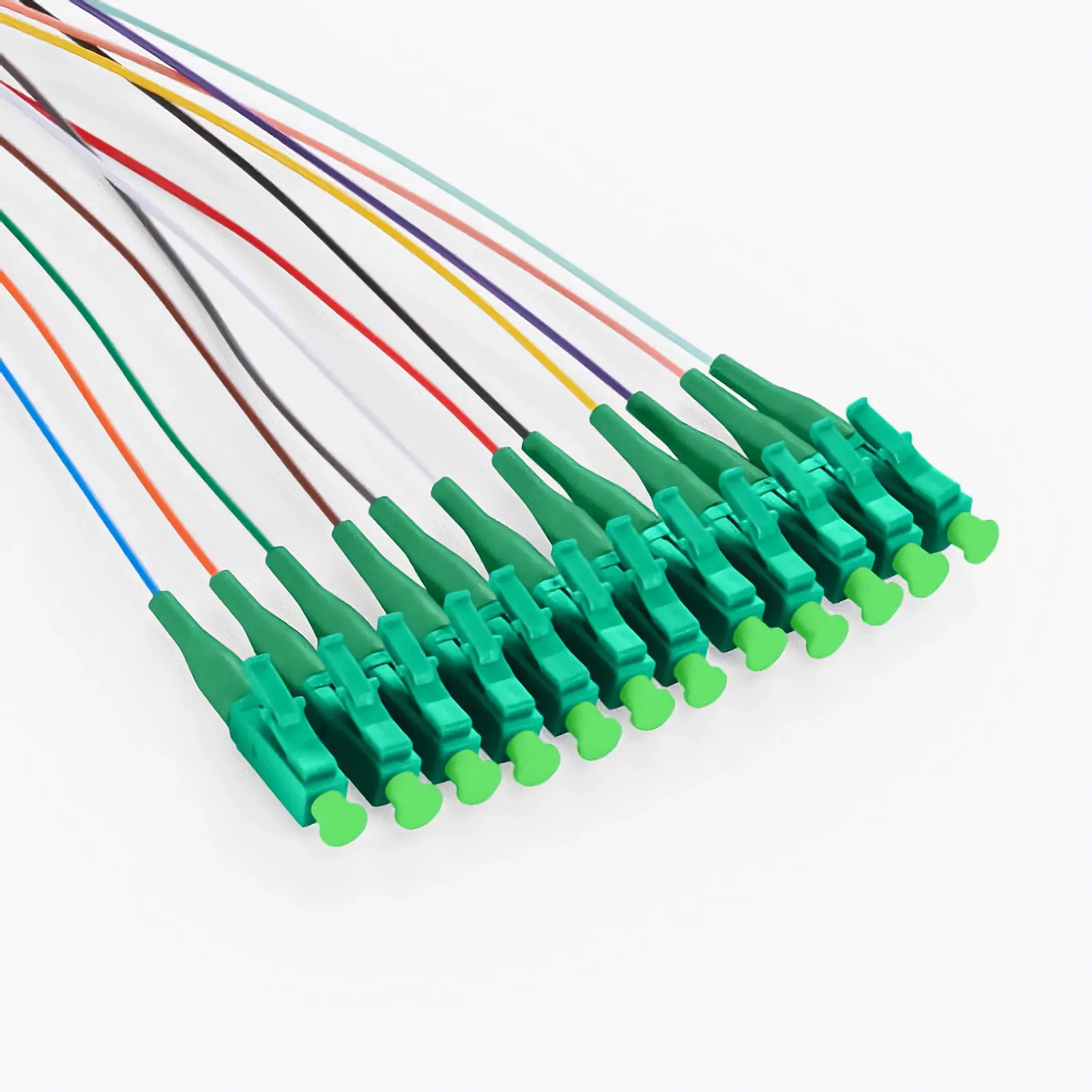 Basic Fiber Optic Pigtail Kit,12 Fibers, LSZH, 900 µm LC APC, Single-mode OS2, 2m