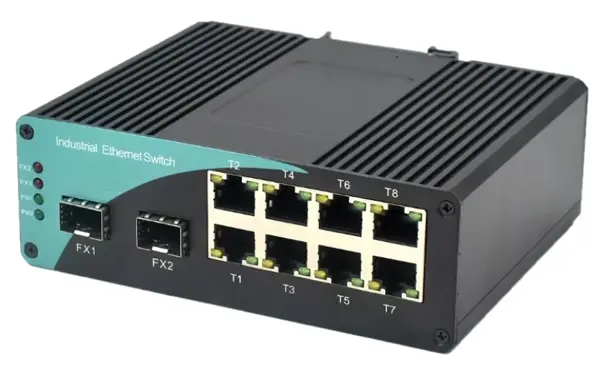 8-Port Gigabit Ethernet L2+ Managed Industrial PoE+ Switch, 8 x PoE+ Ports @240W, with 2 x 1Gb SFP
