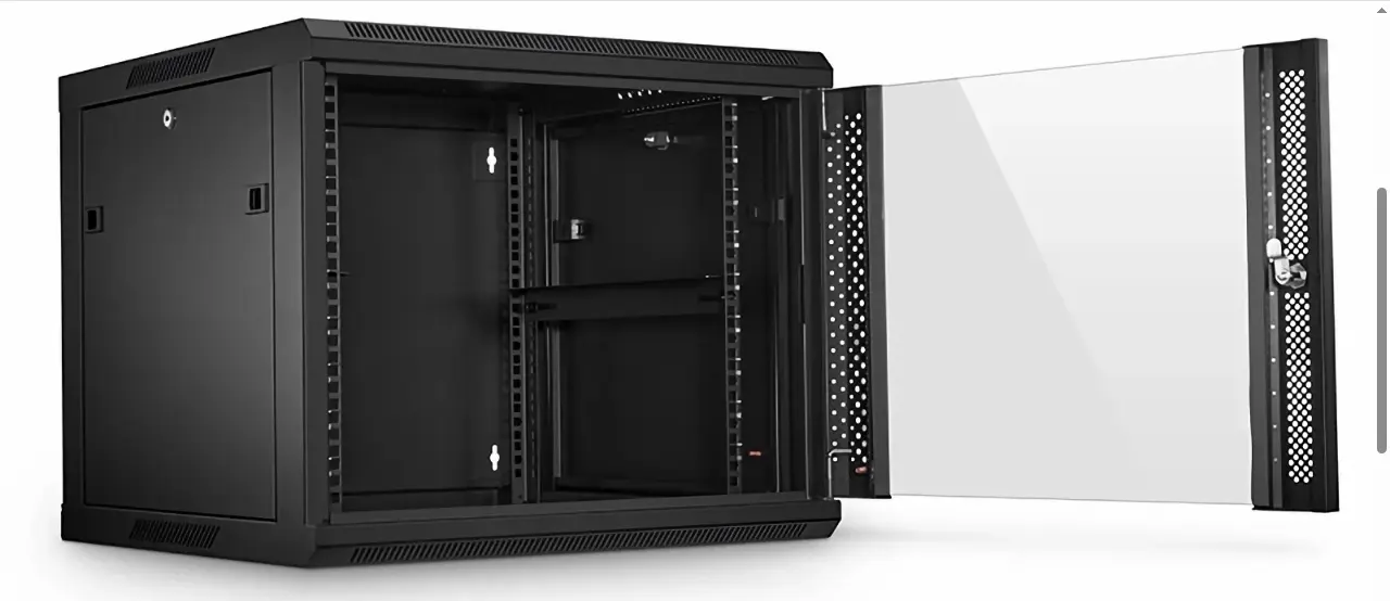 6U Wall Mount Cabinet 600 x 450mm with 1 PDU 6 Outlet Brackets and 1 Fan ,1 shelf