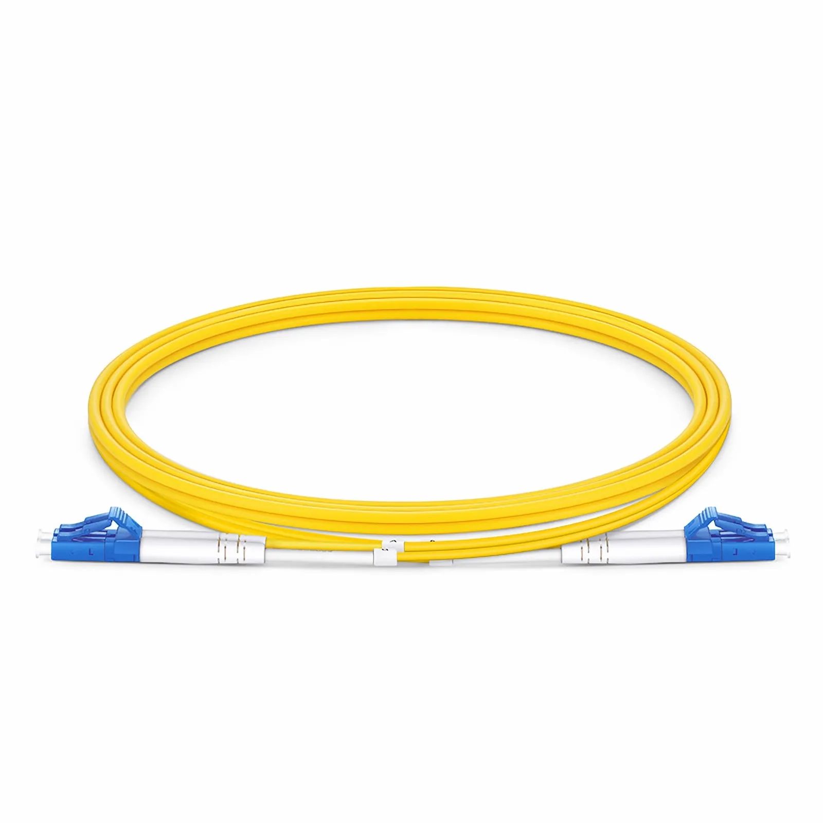 3m Fiber Patch Cord, 2 Fibers, LC UPC Duplex to LC UPC Duplex, Single Mode (OS2), 2.0mm,Yellow