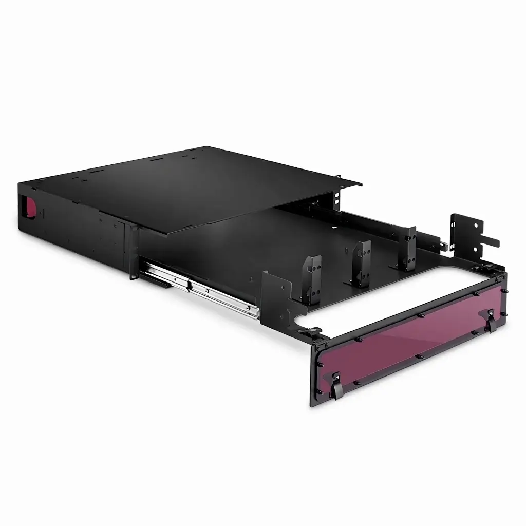 2U Rack Mount LGX Unloaded, Sliding Drawer, Holds up to 8 x Panels 288 Fibers (LC)