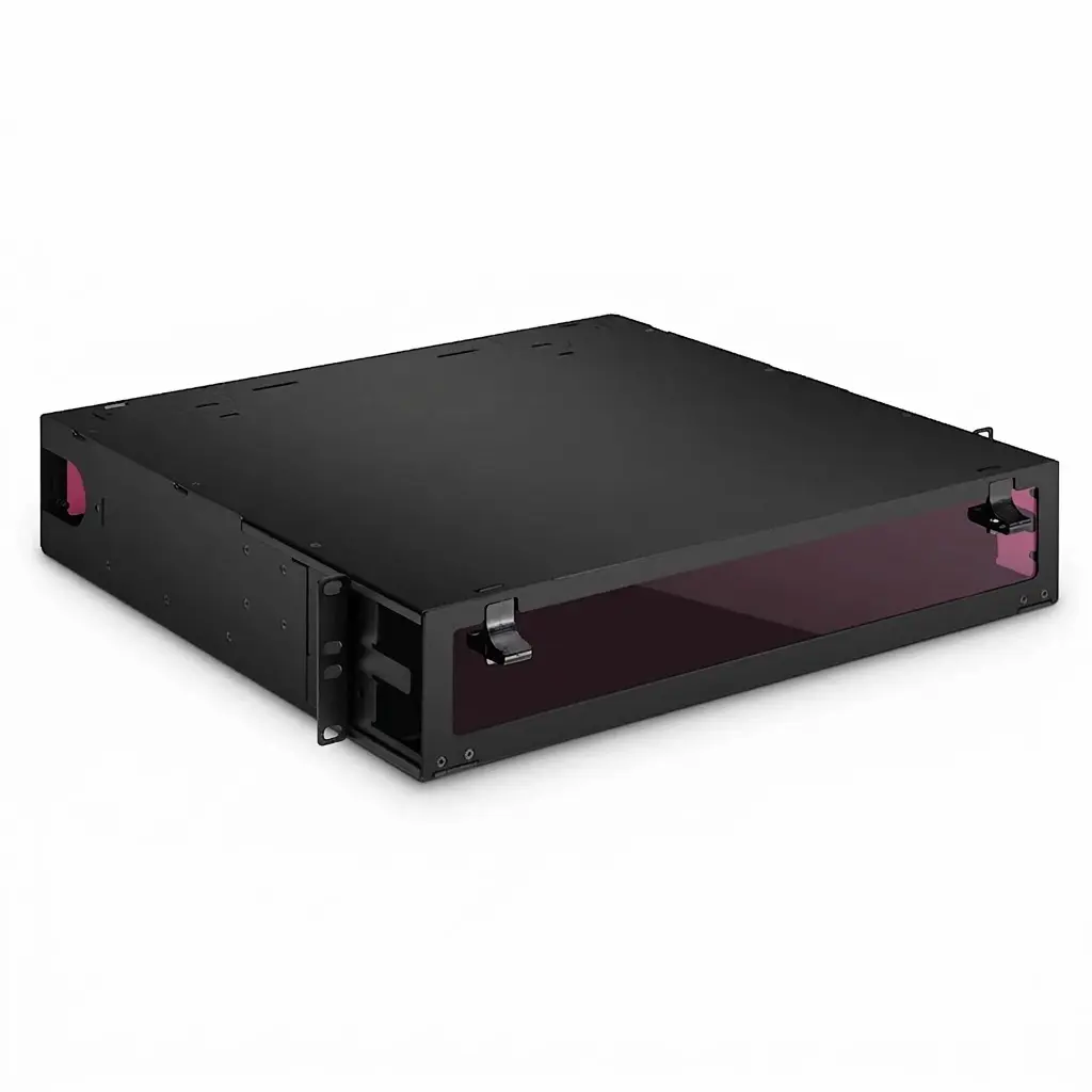 2U Rack Mount LGX Unloaded, Sliding Drawer, Holds up to 8 x Panels 288 Fibers (LC)