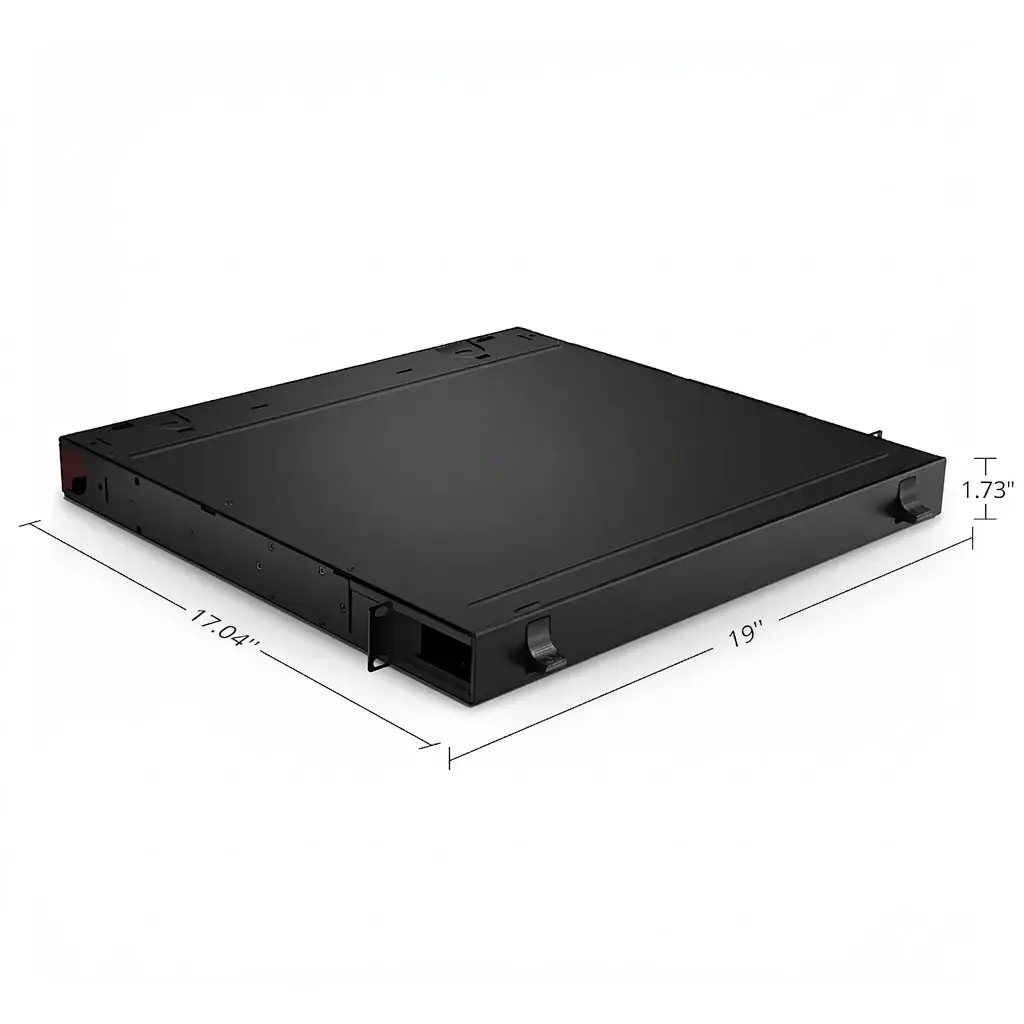 1U Rack Mount LGX Unloaded, Sliding Drawer, Holds up to 4 x Panels 144 Fibers (LC)