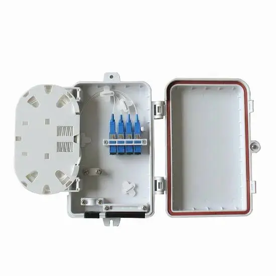 4-fiber Optic Terminal Box, SC Simplex/LC Duplex, IP55, Wall/Pole Mount, Indoor and Outdoor