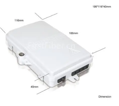 4-fiber Optic Terminal Box, SC Simplex/LC Duplex, IP55, Wall/Pole Mount, Indoor and Outdoor
